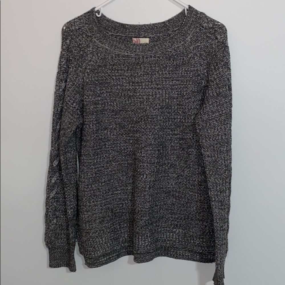 Grey knitted sweater